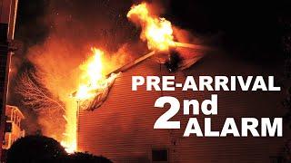 PRE-ARRIVAL:  2nd alarm transmitted on arrival for heavy fire in the dwelling