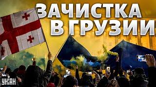 В Грузии НАЧАЛОСЬ! Путинские псы против добровольцев ВСУ: власть зачищает неугодных