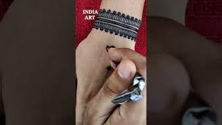 bracelet mehndi design for girl who want easy and attractive design #shorts