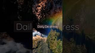 Daily De-stress | Cascade Rainbow Waterfall and Sea Sound #argamon #am #shorts