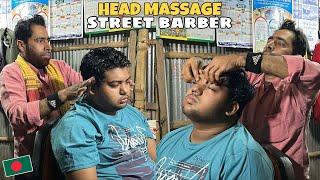 Ultimate Relaxation! Roadside Head & Back Massage by Street Barber | Deep Acupressure ASMR