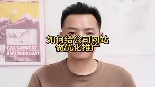 如何给公司网站做优化推广