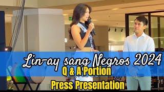 LIN-AY SANG NEGROS 2024 Q & A Portion during the Press Presentation FULL VIDEO The 29 Candidates