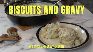 Loaded Biscuits and Gravy | Classic Biscuits and Gravy | Homemade Loaded Sausage Gravy Recipe