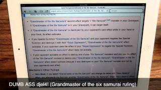 DUMB ASS dje14! (Grandmaster of the six samurai ruling)