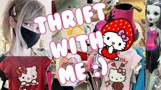  Thrift With Me 10 -  SO MUCH HELLO KITTY!! Y2k / Emo / Egirl / Kawaii 