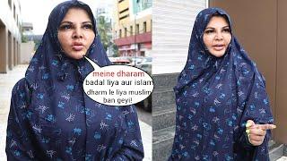 Rakhi Sawant change her Religion from hindu to Muslim! Rakhi Sawant Shocking look in Hijab