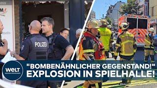 SOLINGEN: Explosion in Innenstadt! Unbekannte werfen Sprengsatz auf Spielhalle! Mindestens ein Toter