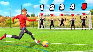 1 PRO FOOTBALLER vs 5 GOALKEEPERS!