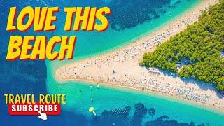 Zlatni Rat Beach in Croatia I Town Bol on Island Brac