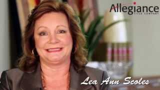 Allegiance Tile Company Escrow Officer Lea Ann Scoles