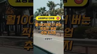 월100만원 더 버는직장인 부업 추천 5가지(댓글확인)-단아쌤TV