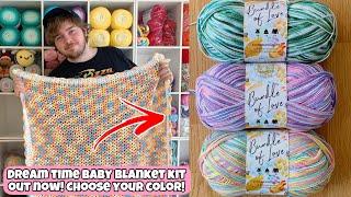 Cody's Dream Time Baby Blanket Crochet Kit  JUST RELEASED!!  Bundle Of Love Swatches! #lionbrandyarn