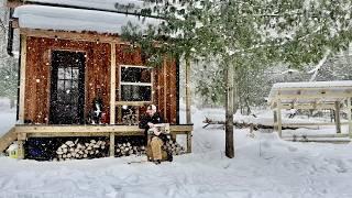 Winter at the Off Grid Cabin