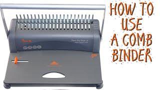 SPIRAL COMB BINDING - HOW TO USE A BINDING MACHINE - PEACH STAR BINDER 21