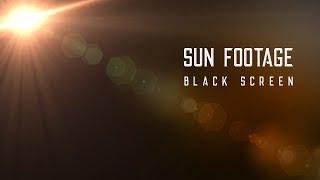 sun footage black screen/light overlay