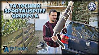 Golf 4 1.6 SR TA-Technix 2x76mm Sportauspuffanlage Gruppe A  | Wie Klingt sie ? | MK4⭐️