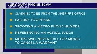 Jury duty phone scam in Nashville, TN