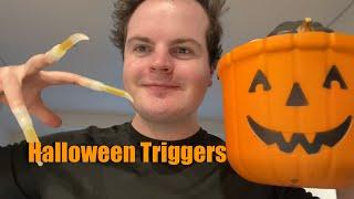 Fast & Aggressive ASMR Halloween Triggers! (Pumpkin Bucket, Long Nails +)