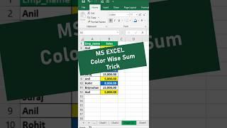 Do a Color-Wise SUM in Excel Like a PRO 