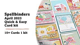 Spellbinders | April 2023 Quick & Easy Card Kit | 12 Cards 1 Kit