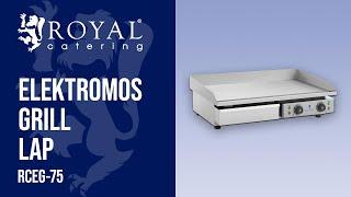 Elektromos grill lap RCEG-75| Royal Catering | A termék bemutatása