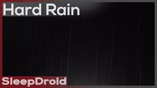 ► Hard Rain at Night ~ Heavy Rain Sounds for Sleeping (No Thunder) with Mostly Black Screen, Lluvia