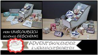 Adventskalender & Weihnachtskarten Ideen - tolle Boxen - Verpackung basteln - Stampin'Up! - Advent