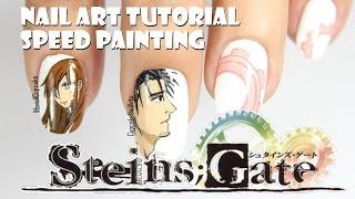 Anime Nail Art Tutorial - Steins Gate Nails - Speed Drawing