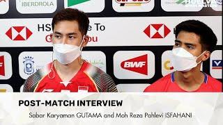 Sabar Karyaman GUTAMA and  Moh Reza Pahlevi ISFAHANI - Post-match interview after MD final