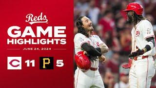 Pirates vs. Reds Game Highlights (6/24/24) | MLB Highlights