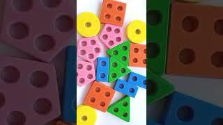 Wooden Stacking Toy/5 Shapes Stacker/Learn Through Play