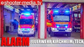   Verpuffung - Alarm Feuerwehr Kirchheim/Teck   | Ausrücken von Feuerwache + Einsatzort