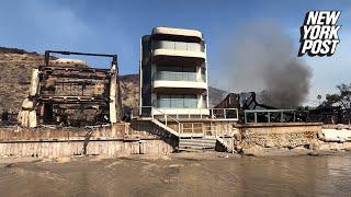 'Miracle' multimillion-dollar Malibu mansion survives raging fire