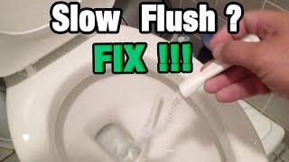 How To Fix Slow Flushing Toilet  - Not Flushing Properly