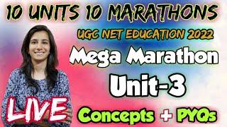 Marathon-3 Unit-3 | Learner and Learning Process |UGC NET Education/SET | UGC NET 2022 | By Ravina