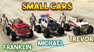 FRANKLIN VS MICHAEL VS TREVOR (GTA 5 SMALL CARS)