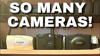 My Film Camera Collection: Top Shelf