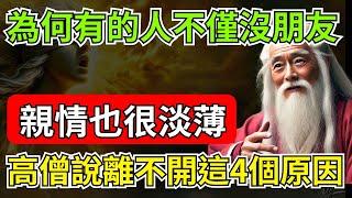 為什麼有的人不僅沒朋友，就連親情也很淡薄？高僧說離不開這4個原因！看完突然開悟 | 智慧之海 | 智慧 人生 哲學