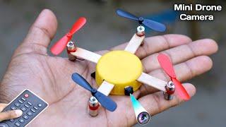 How to make mini drone at home remote control - how to make a drone with small motor || Camera Drone