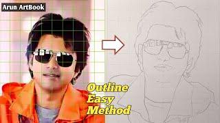 The Goat Tamil Movie Vijay Drawing / Og Vijay Drawing / Outline Easy Method / Arun ArtBook