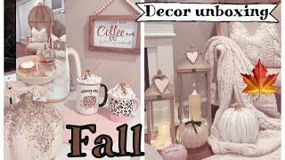 FALL DECOR UNBOXING | FALL WINTER DECORATING IDEAS | GLAM PUMPKIN DECOR