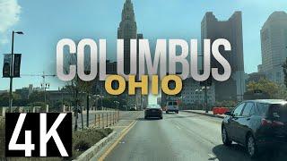 Columbus, Ohio - Columbus Skyline - Quick Road Tour of Columbus in 4K