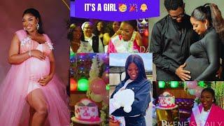 Chinenye Nnebe celebrate with Ekene Umenwa as she reveals her baby  #celebritynews#ekenenmenwa