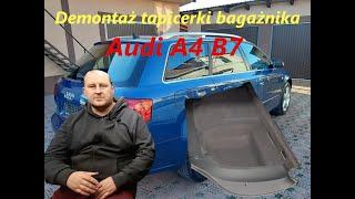 Demontaż tapicerki bagażnika Audi A4 B7