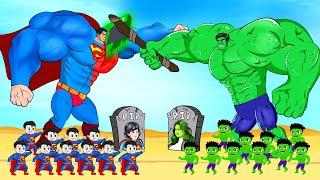 Evolution Of Team HULK Family Vs Evolution Of Team SUPERMAN Family: Who Is The King Of Super Heroes?