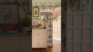 Fave project from the old house #cozy #diyroom #diydecor #wallpaper #diy #eclectic #entryway