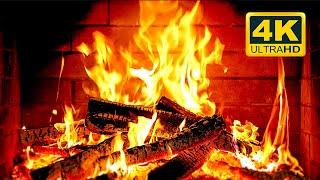  Cozy Fireplace 4K (12 HOURS). Fireplace with Crackling Fire Sounds. Crackling Fireplace 4K