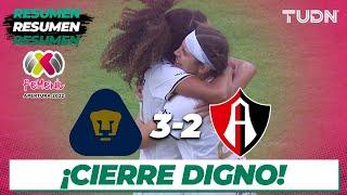 Resumen y goles | Pumas 3-2 Atlas | Liga Mx Femenil AP2022 -J17  | TUDN