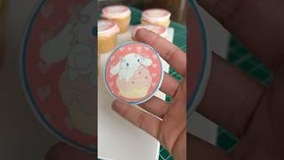 Cinnamoroll Cupcakes. Impresión comestible en hoja de azúcar.
